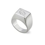 Anello Gucci Tag con Incrocio GG Diagonale