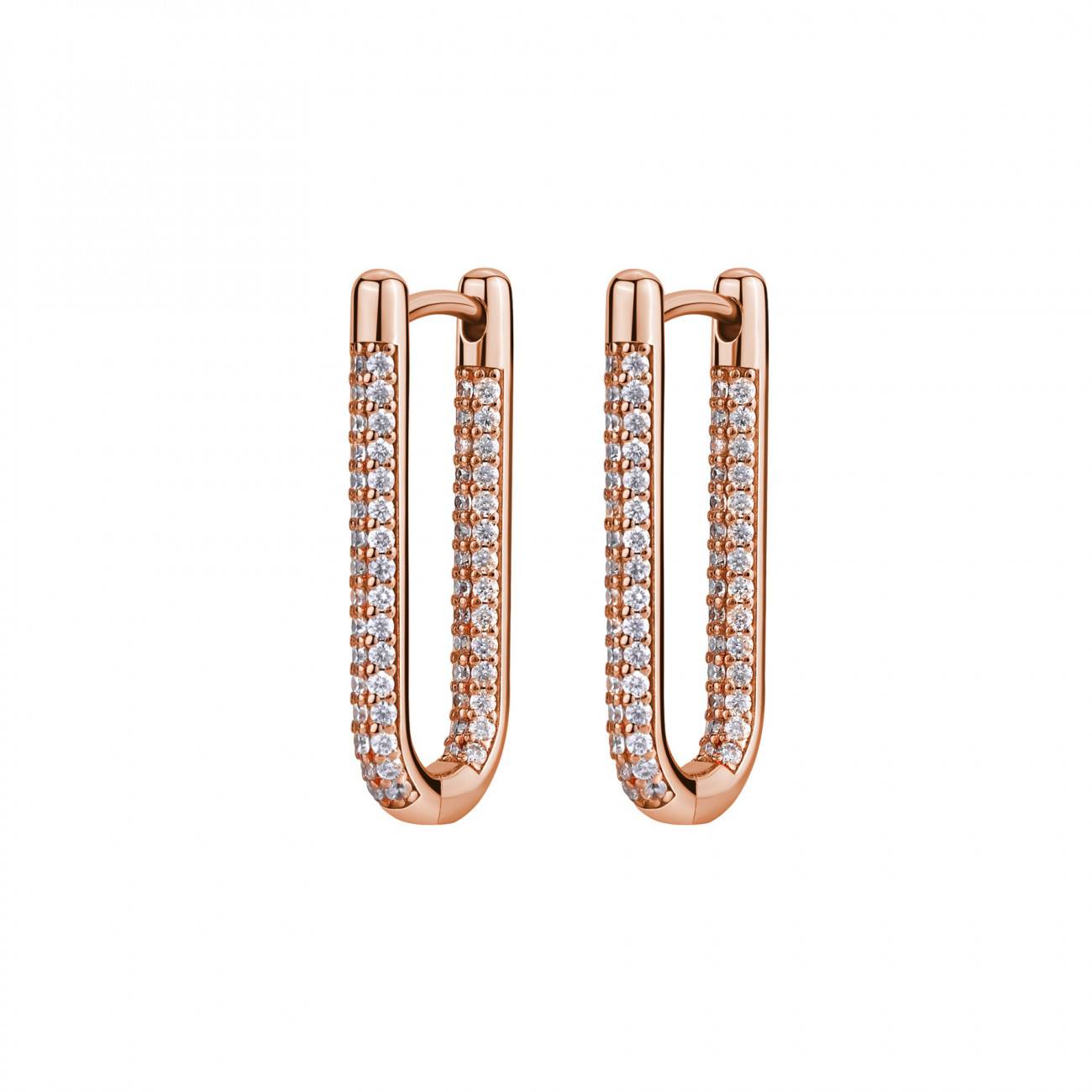35574 Orecchini Rosato Bianca Corti Oro rosa - immagine 1