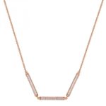 Collana Rosato Bianca Corta oro rosa