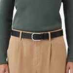 Cintura Montblanc 4810 Nera con fibbia a ferro di cavallo - immagine 2