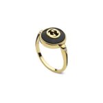 Anello Gucci Interlocking G Con Onice