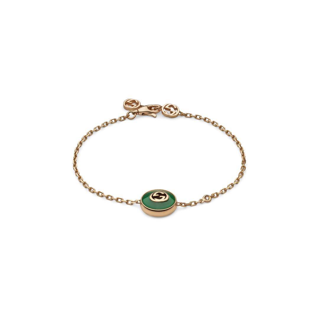 36258 Bracciale Gucci Interlocking con Agata verde - immagine 1