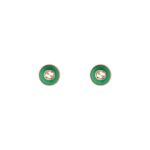 Orecchini Gucci Interlocking G Con Agata Verde Oro Rosa
