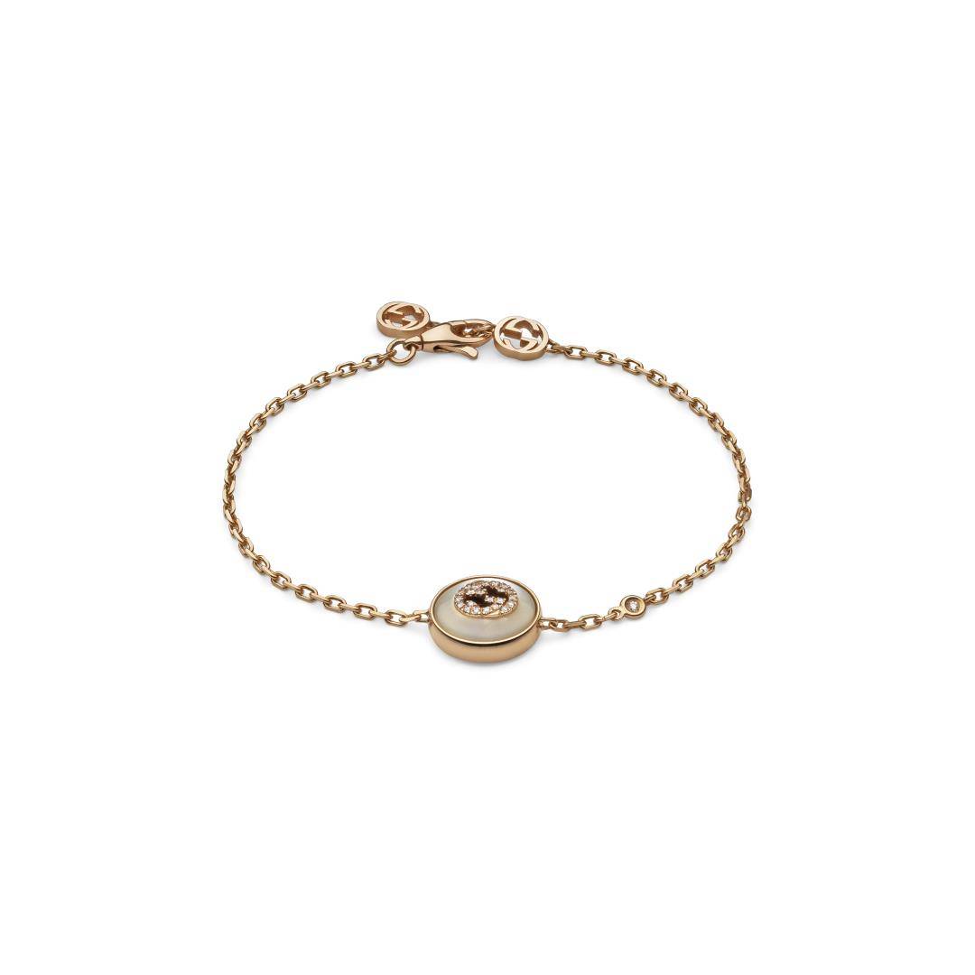 36977 Bracciale Gucci Interlocking con Madreperla e diamanti - immagine 1