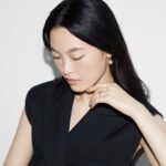 Orecchini a Cerchio Gucci Interlocking G Con Madreperla Diamanti Oro Rosa - immagine 2