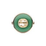 Anello Gucci Interlocking G Con Agata Verde - immagine 4