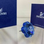 Cristallo Swarovski Porta Candele Azzurro