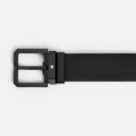 Cintura Montblanc Nera con Fibbia Rettangolare