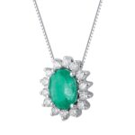Collana Demetra Phoebe Smeraldo Diamanti
