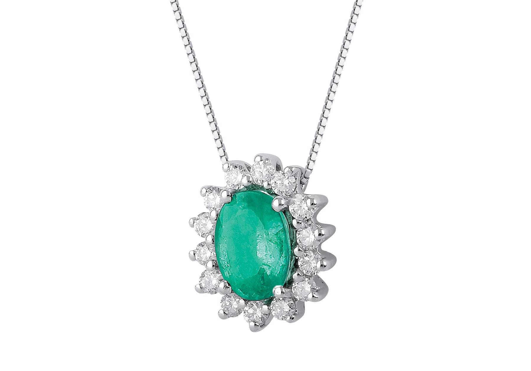 40437 Collana Demetra Phoebe Smeraldo Diamanti - immagine 1