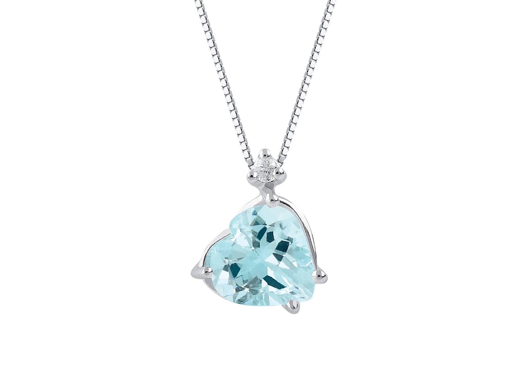 40445 Collana Demetra Bears Acquamarina Cuore - immagine 1