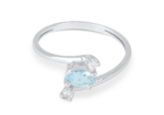 Anello Demetra Acquamarina Ovale Diamanti