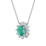 Collana Demetra Phoebe Smeraldo Diamanti