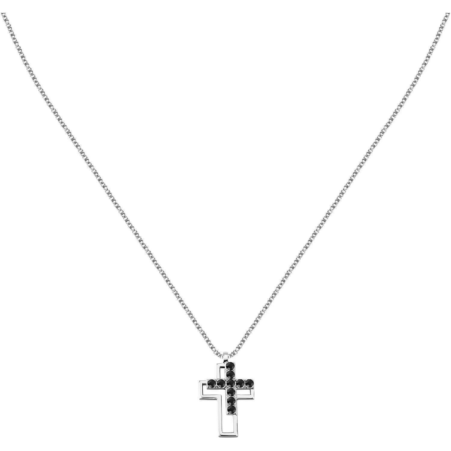 43172 Collana Morellato Tennis Croce Nera - immagine 1
