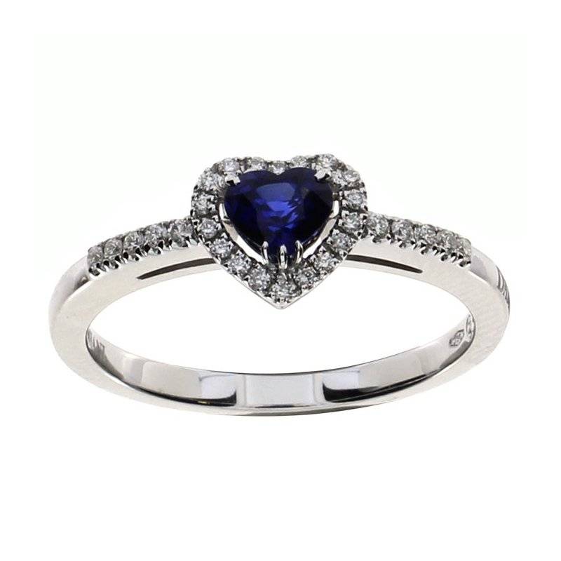 44274 Anello Damiani Cuore Zaffiro Blu - immagine 1