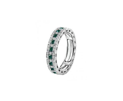44276 Anello Damiani Belle Epoque Smeraldi - immagine 1