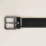 Cintura Montblanc Nera con fibbia Quadrata - immagine 2
