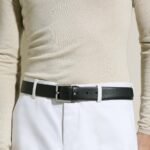 Cintura Montblanc Nera con fibbia Quadrata - immagine 3