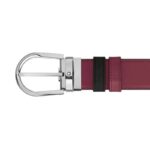 Cintura Montblanc Reversibile Nero Cassis con fibbia a ferro di cavallo - immagine 2
