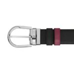 Cintura Montblanc Reversibile Nero Cassis con fibbia a ferro di cavallo - immagine 3