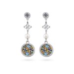 Orecchini Camurrìa U Girasuli con Perle