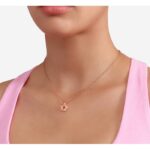 Ciondolo Dodo Fiore Oro Rosa e Zaffiri - immagine 2