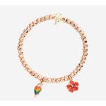 Ciondolo Dodo Pappagallo Oro Rosa Smalto - immagine 3