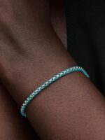 Bracciale Pandora Intreccio Tessuto Turchese - immagine 2