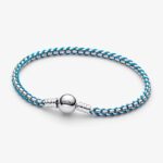 Bracciale Pandora Intreccio Tessuto Turchese