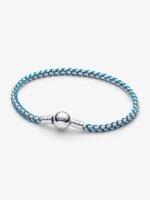 Bracciale Pandora Intreccio Tessuto Turchese