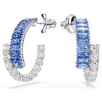 Orecchini Swarovski Matrix a Cerchio Blu - immagine 2