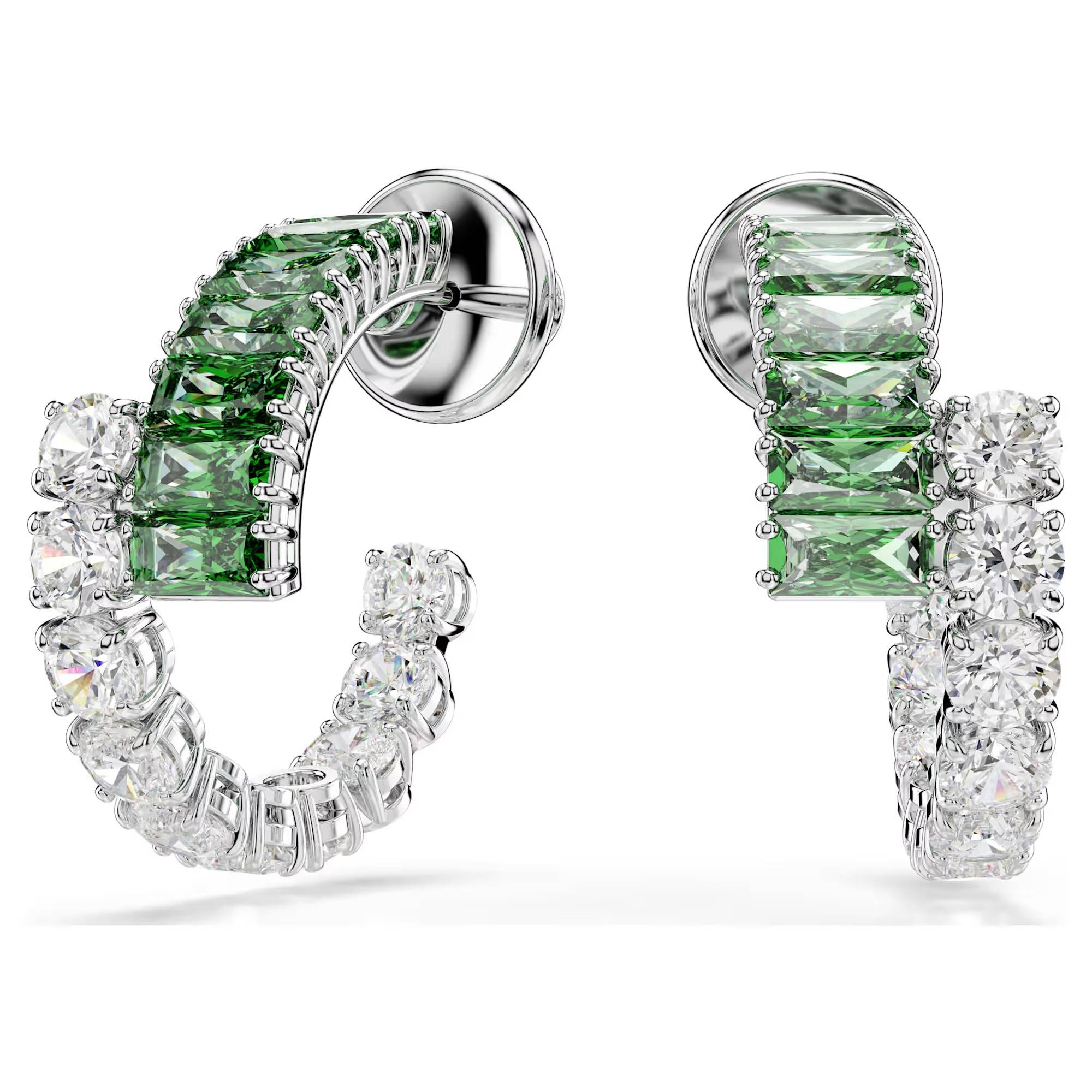 46758 Orecchini Swarovski Matrix a Cerchio Verde - immagine 1
