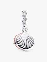 Charm Pandora Pendente Doppio Conchiglia Color Corallo - immagine 2