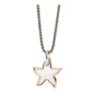 Ciondolo Dodo Stella XL argento e oro rosa