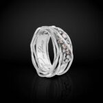 Anello Filodellavita Ten10 Fili In Oro Bianco Diamanti Brown - immagine 2