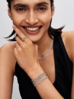 Bracciale Pandora Catena Maglia Cubana Pavè con Ovali - immagine 3