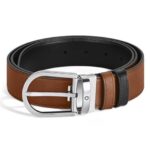 Cintura Montblanc Reversibile Fulvo con fibbia a ferro di cavallo