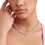 Ciondolo Dodo Fenicottero Oro Rosa Smalto - immagine 2