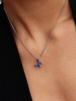 Collana Pandora Farfalla Luminosa Blu - immagine 2