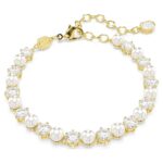 Bracciale Swarovski Matrix Tennis Oro Perle - immagine 2