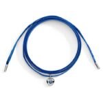 Ciondolo Dodo Cuore Oro Bianco e Zaffiro Azzurro Sintetico - immagine 2