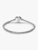 Bracciale Pandora Moments con maglia snake e chiusura a cuore con infinito scintillante - immagine 2