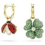 Orecchini Swarovski Idyllia Set Quadrifoglio Fragola Coccinella - immagine 2