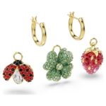 Orecchini Swarovski Idyllia Set Quadrifoglio Fragola Coccinella - immagine 3