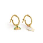 Orecchini a cerchio Primegioie Unicorno Arcobaleno - immagine 2