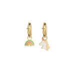 Orecchini a cerchio Primegioie Unicorno Arcobaleno