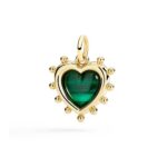 Ciondolo Dodo Cuore con Malachite