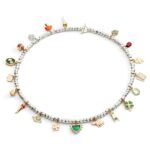 Ciondolo Dodo Occhio Oro Giallo, Zaffiro e Topazi - immagine 2