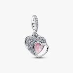 Charm Pandora pendente doppio cuore mamma sei bellissima