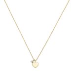 Collana Rosato Corta Cuore Dorata